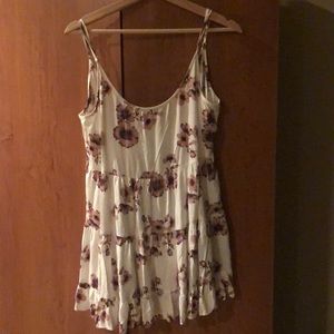 Brandy Melville Floral Pink White Jada Dress
